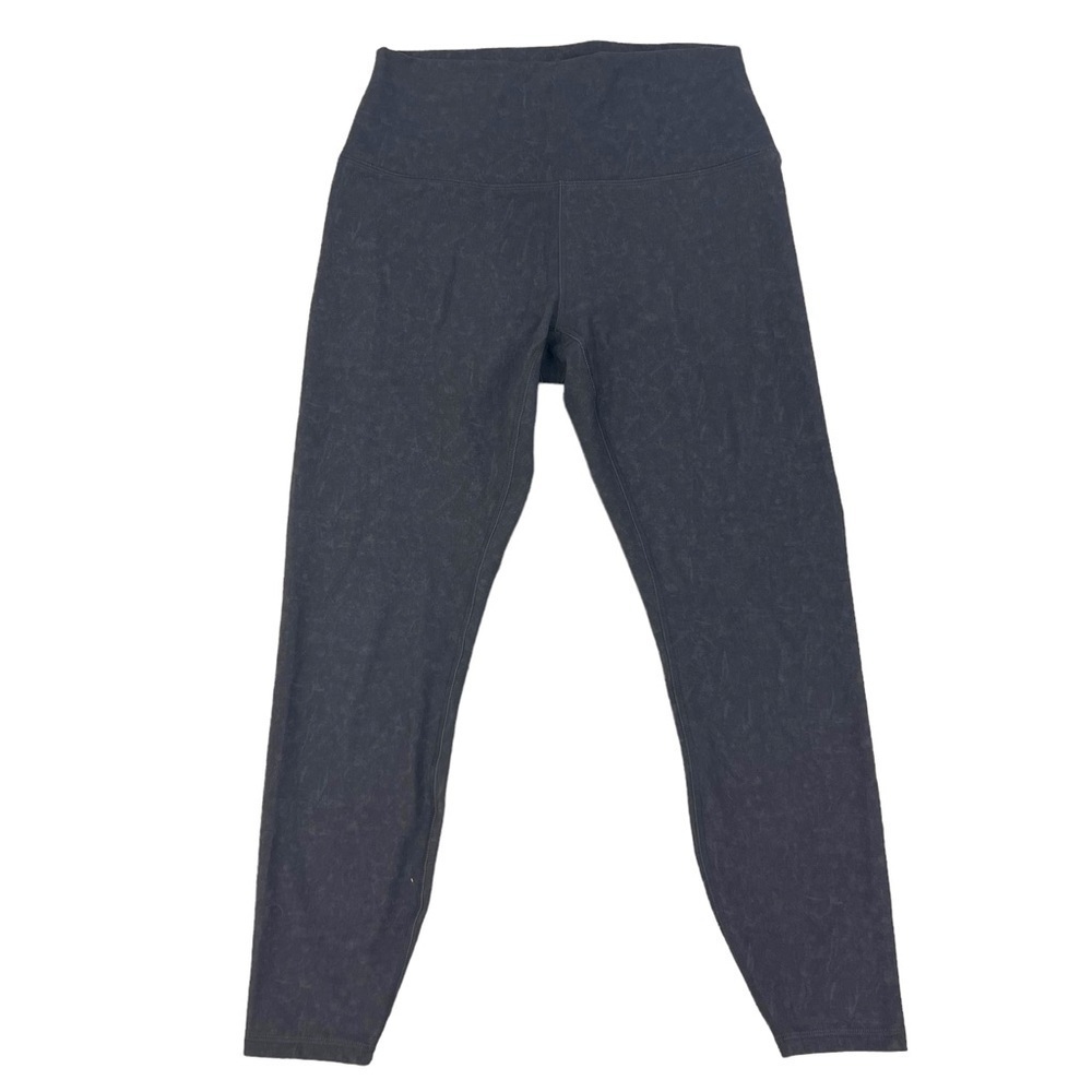 Gaiam Gray Patterned Cropped Yoga Leggings Medium
